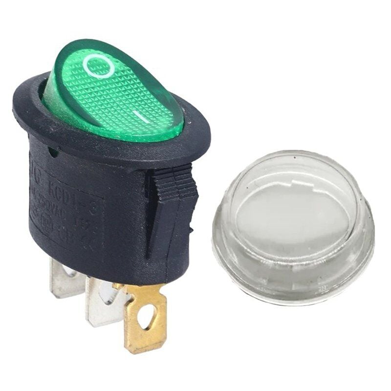 Powermaster Yuvarlak Işıklı Su Geçirmez Kılıflı 3P On-Off Anahtar