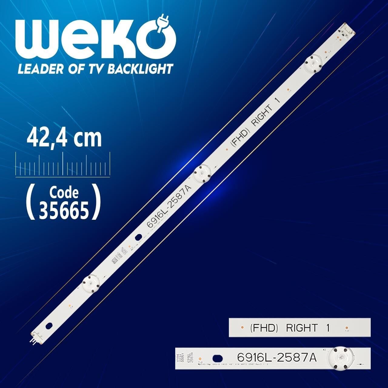 49'' V16 ART3 2587 REV3.1 2 - 6916L-2587A (FHD) RIGHT 1 ----- 42.4 Cm 3 Ledli - (WK-1144) Tv Led Bar