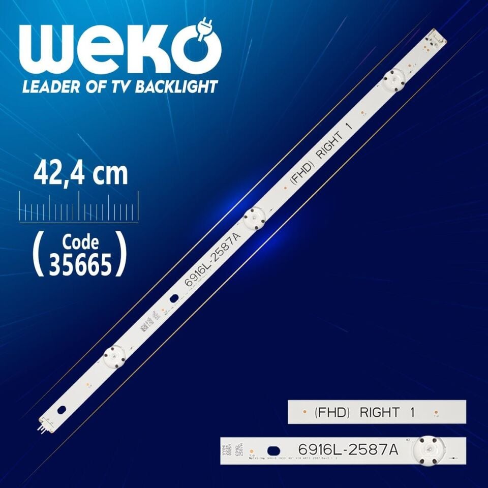 49'' V16 ART3 2587 REV3.1 2 - 6916L-2587A (FHD) RIGHT 1 ----- 42.4 Cm 3 Ledli - (WK-1144) Tv Led Bar