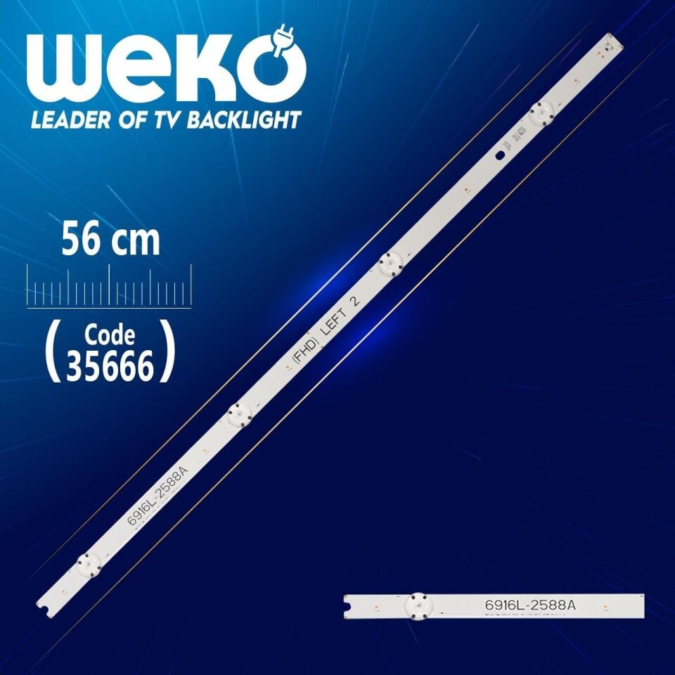 49'' V16 ART3 2588 REV3.1 2 - 6916L-2588A (FHD) LEFT 2 - 56 Cm 4 Ledli - (WK-1145) Tv Led Bar