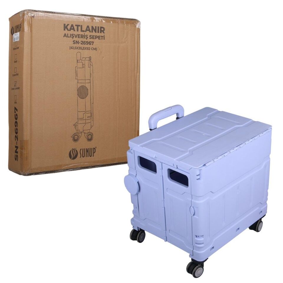 Sunup SN-26967 Katlanabilir Tekerlekli Alışveriş Arabası