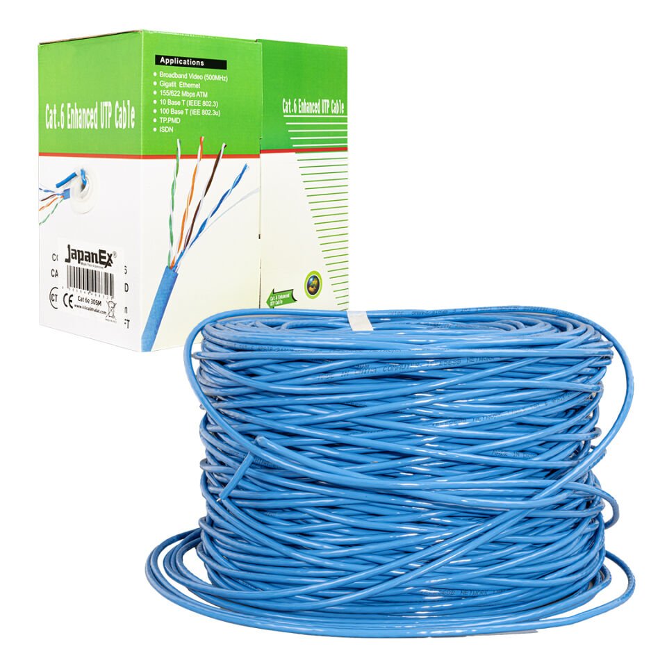 Japanex 25 AWG Mavi 305 Metre Network Cat6 Data Kablosu