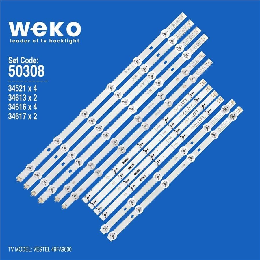 Wkset-5308 34613X2 34616X4 34617X2 34521X4 490Dled_Slım 12 Adet Led Bar