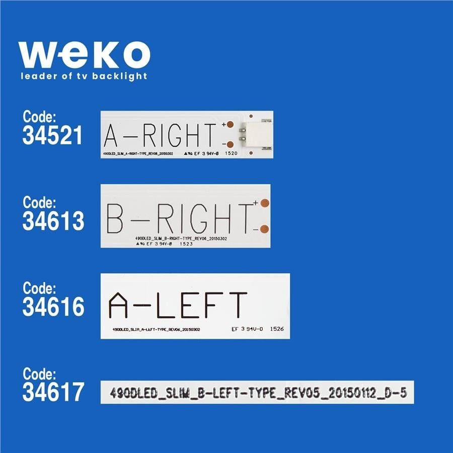 Wkset-5308 34613X2 34616X4 34617X2 34521X4 490Dled_Slım 12 Adet Led Bar
