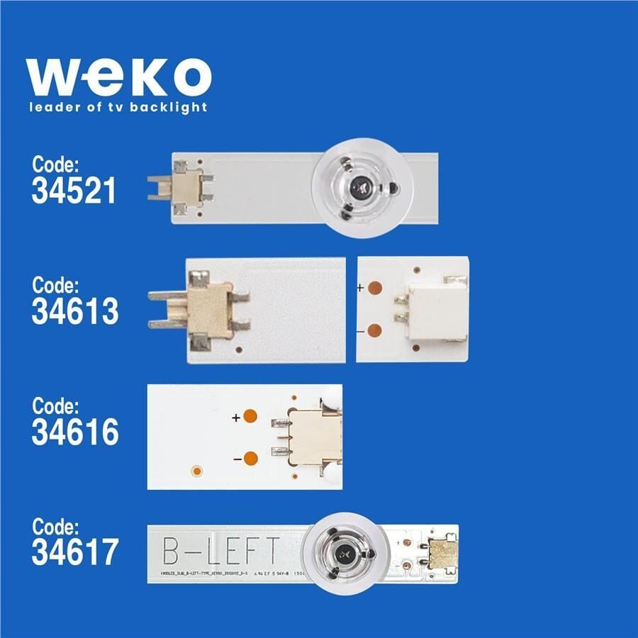 Wkset-5308 34613X2 34616X4 34617X2 34521X4 490Dled_Slım 12 Adet Led Bar
