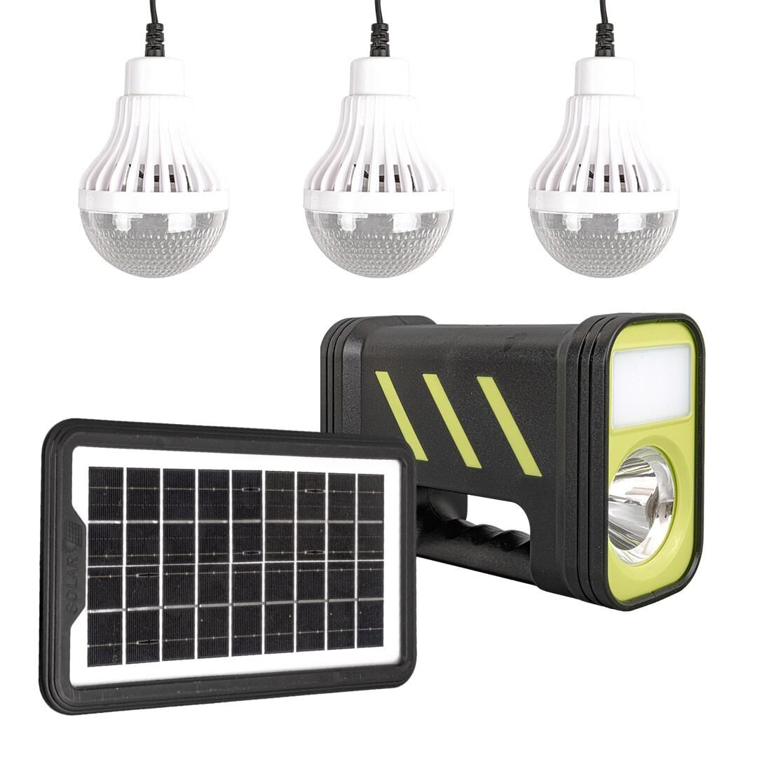 Powermaster GD-12 Solar Panelli 3 Ampullü Solar Işıldak