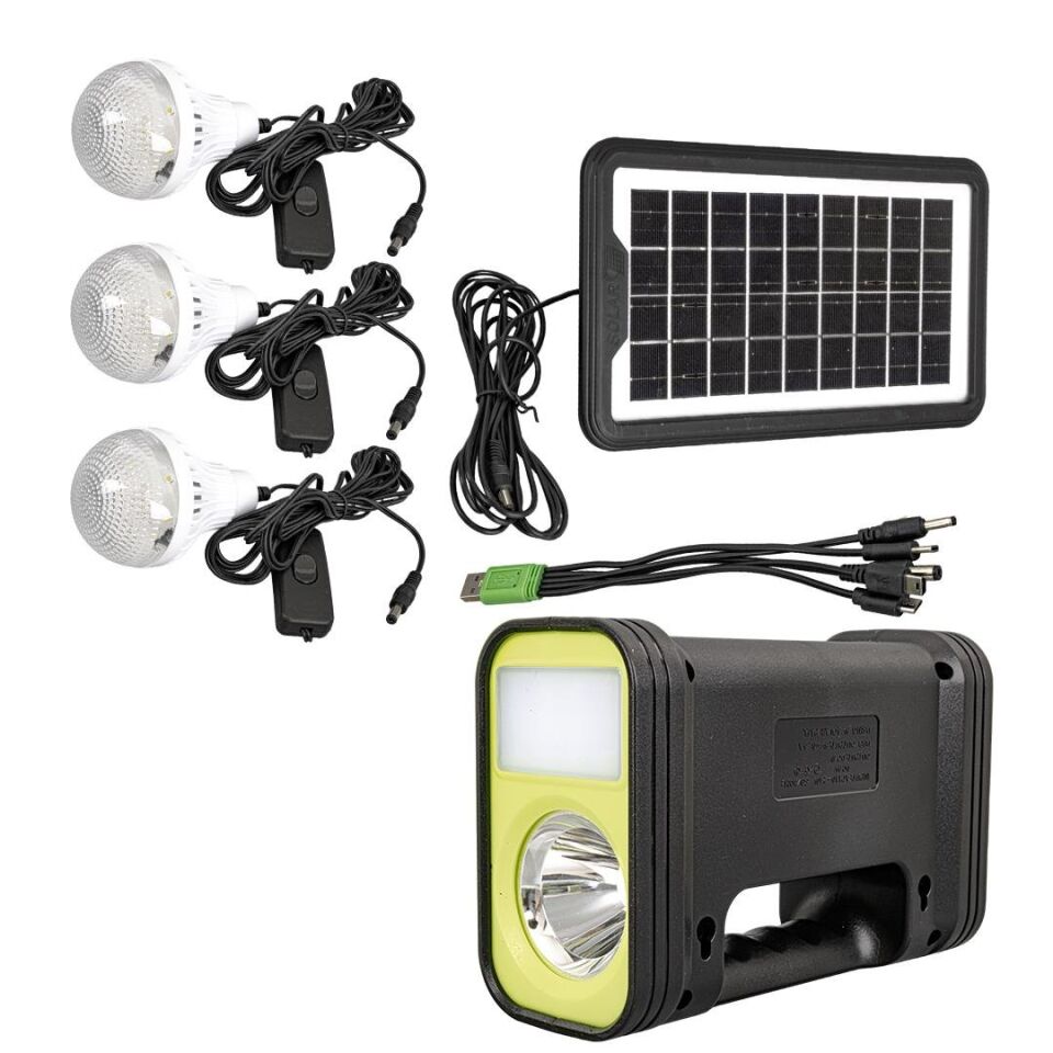 Powermaster GD-12 Solar Panelli 3 Ampullü Solar Işıldak