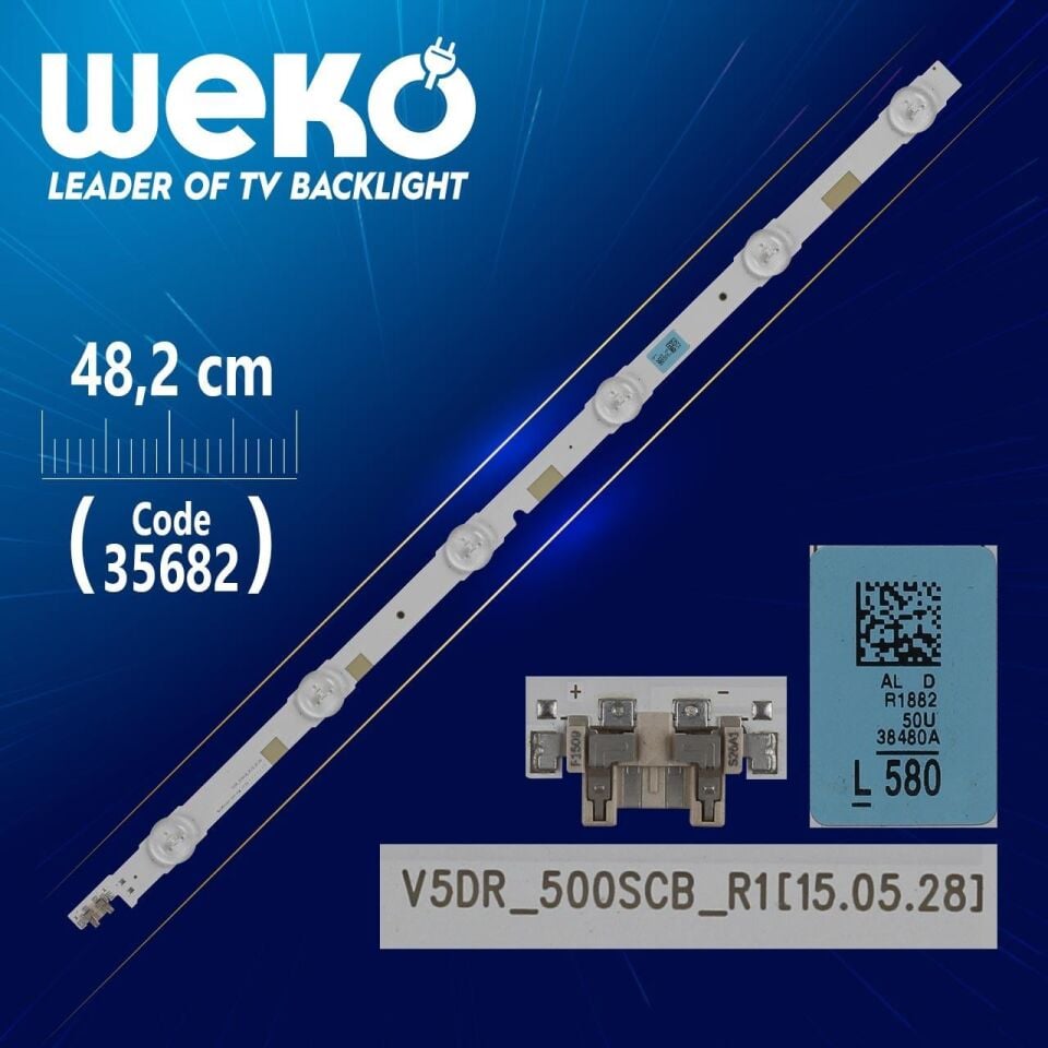 V5DR_500SCB_R1 - 48.2 Cm 6 Ledli - (WK-1159) Tv Led Bar