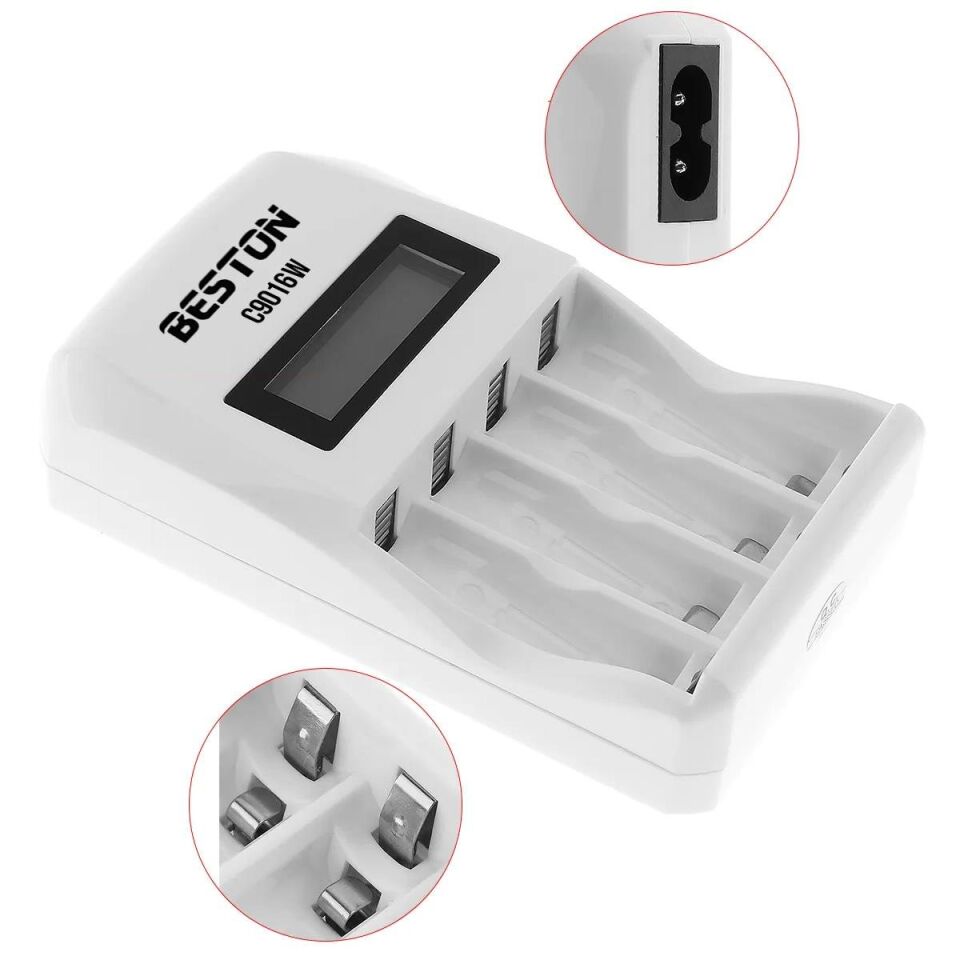 Beston C9016W  Ekranlı Süper Hızlı Pil Şarj Cihazı