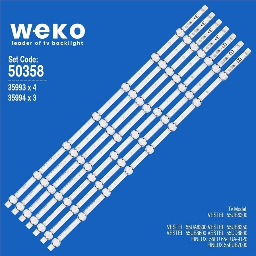 Wkset-5358 35993X4 35994X3 Jl.D55071330-078As 7 Adet Led Bar (7+8Lens)