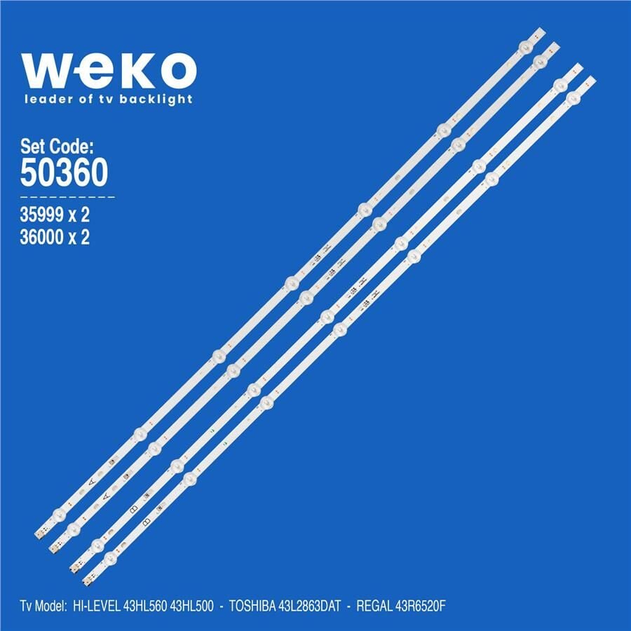 Wkset-5360 35999X2 36000X2 17Dlb43ver1 4 Adet Led Bar (7+7Lens)