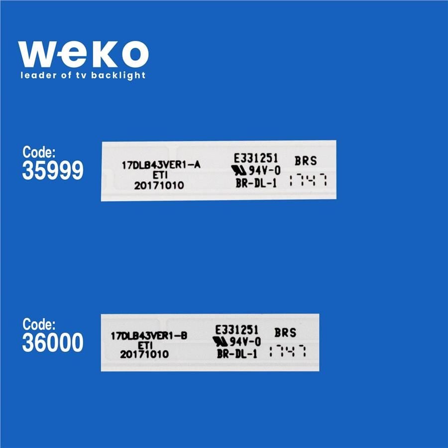 Wkset-5360 35999X2 36000X2 17Dlb43ver1 4 Adet Led Bar (7+7Lens)
