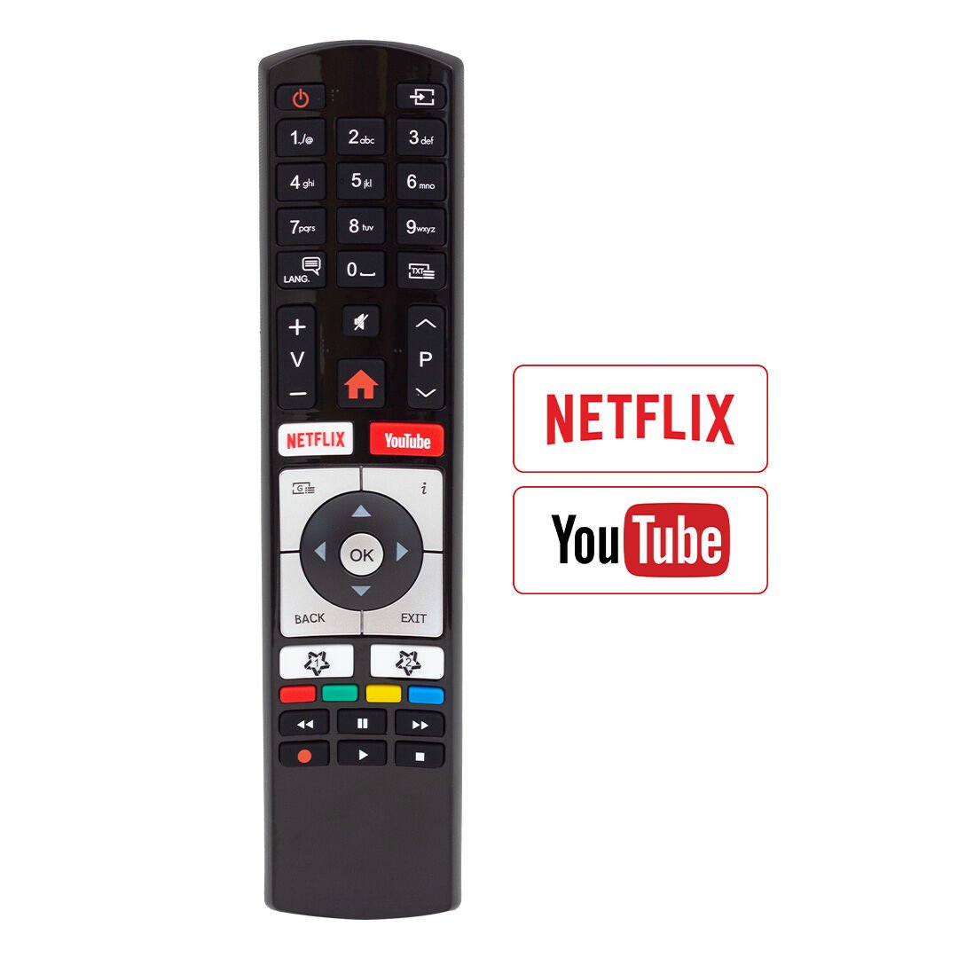 Vestel RC4318 H0362A Netflix - Youtube Tuşlu Tv Kumandası