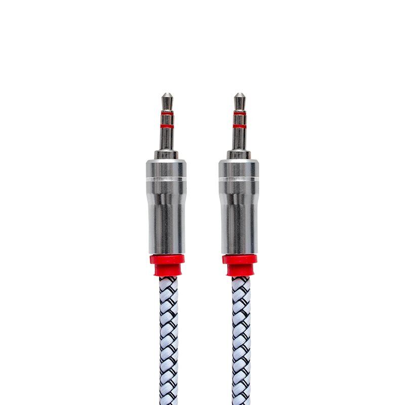 Powermaster Metal Başlıklı Örgülü 1.5 Metre Stereo Aux Kablo