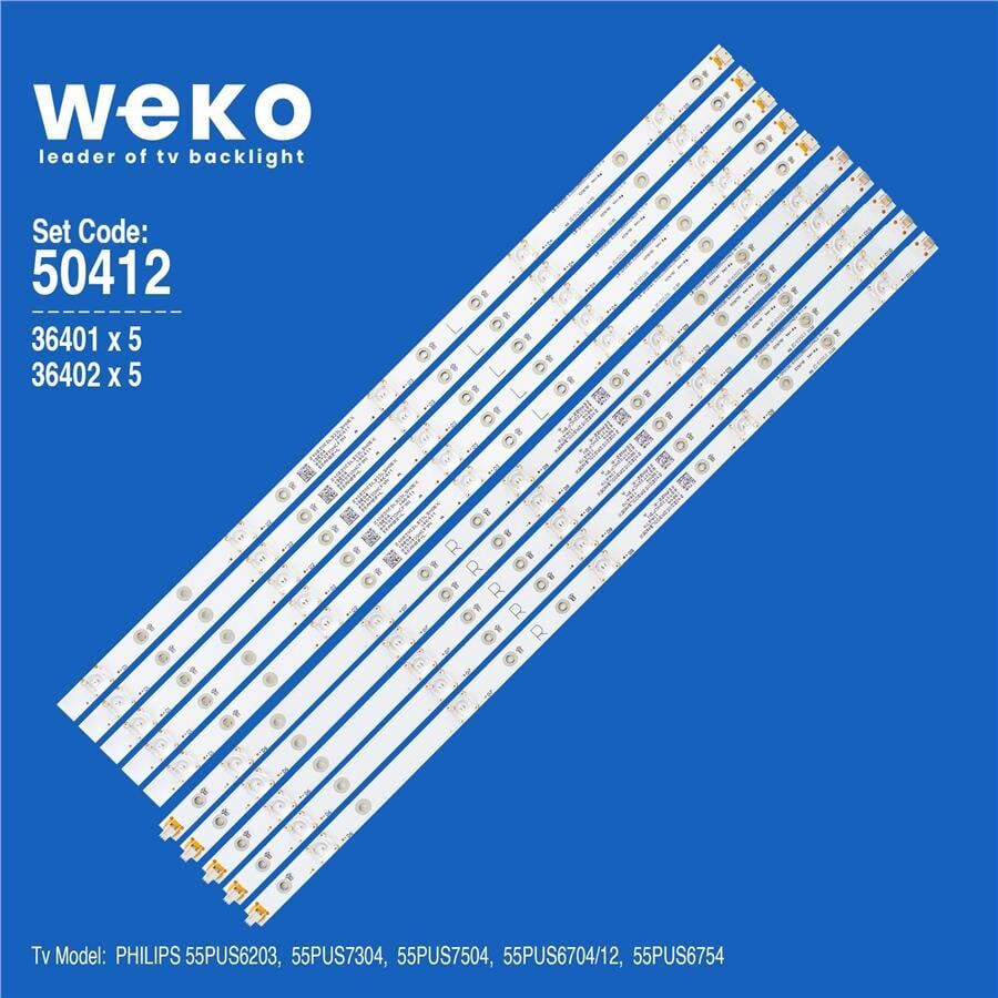 Wkset-5412 36401X5 36402X5 Lb-Gm3030-Gj0d22555x10an22 10 Adet Led Bar