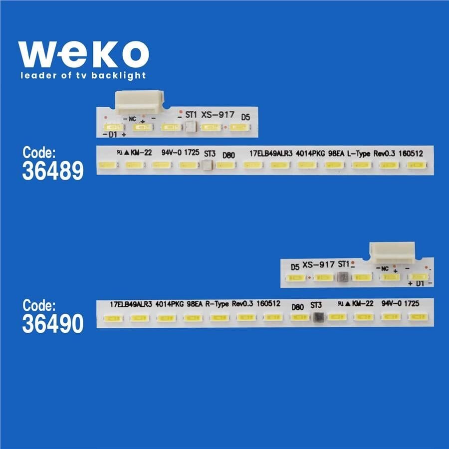 Wkset-5436 36489X1 36490X1 17Elb49alr3 4014Pkg 98Ea 2 Adet Led Bar (98Led)