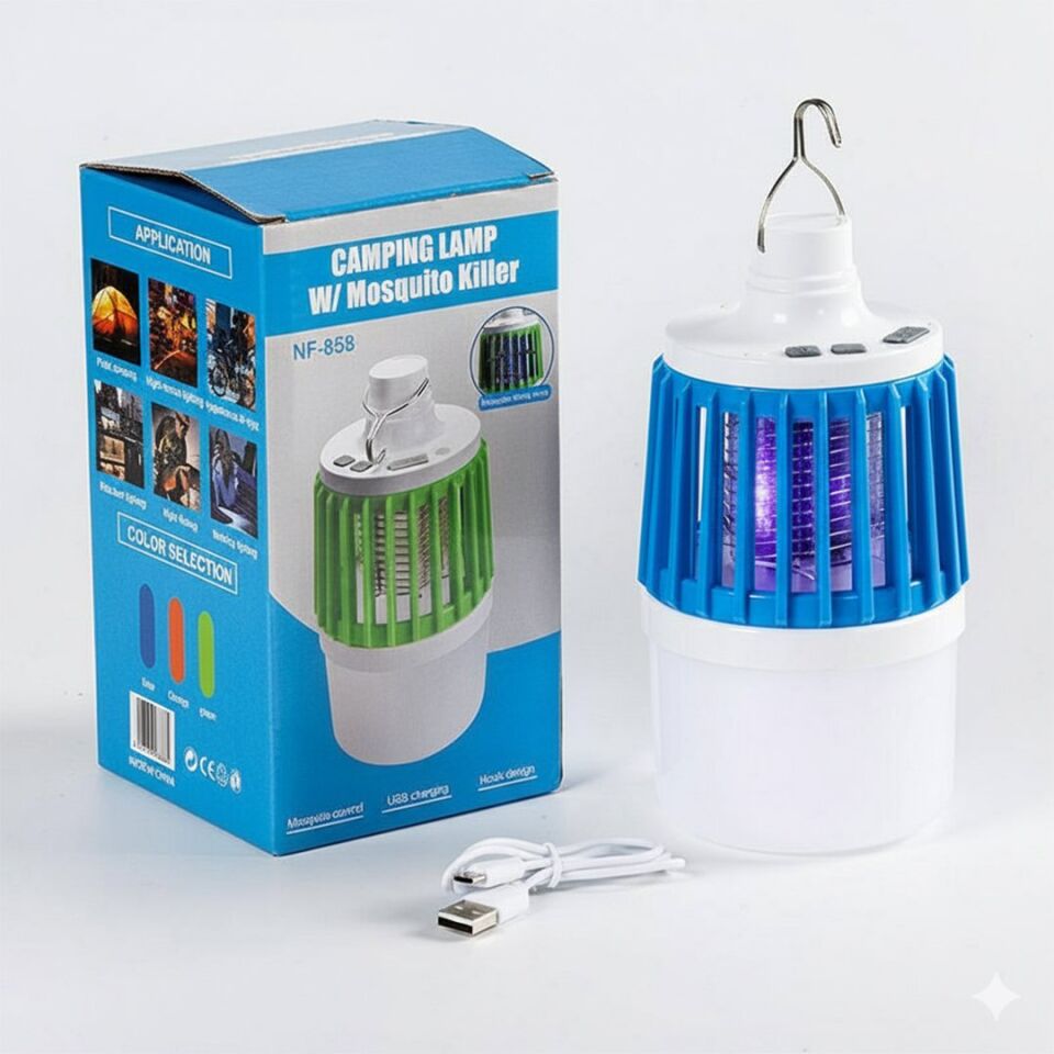 Powermaster MX-858 USB'li Sinek Öldürücü Şarjlı Kamp Feneri