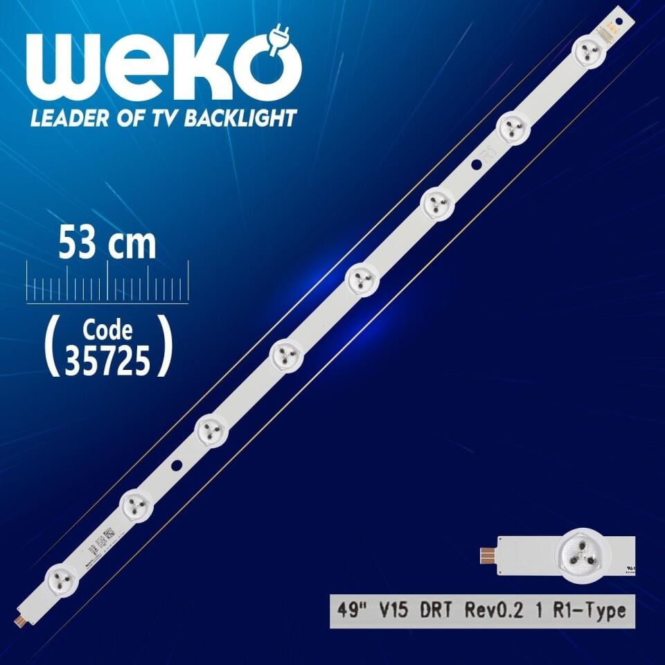 49'' V15 DRT REV0.2 1 R1-TYPE - 53 Cm 8 Ledli - WK-1195 Led Tv Bar