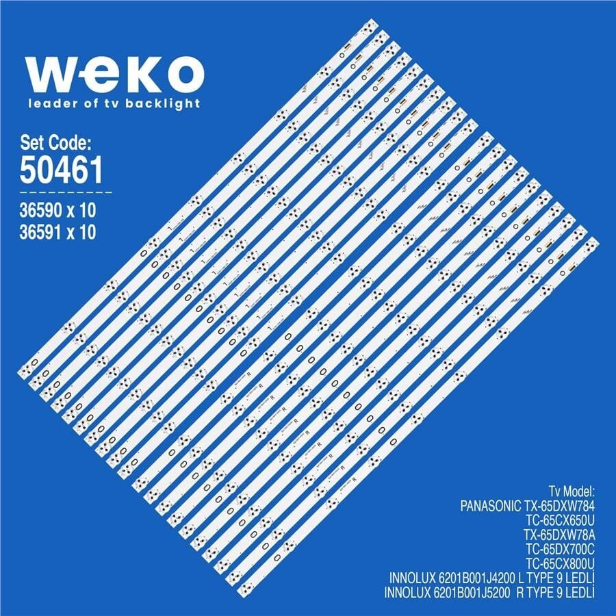 Wkset-5461 36590X10 36591X10 Innolux 6201B001J5200/6201B001J4200 20 Adet Led Bar
