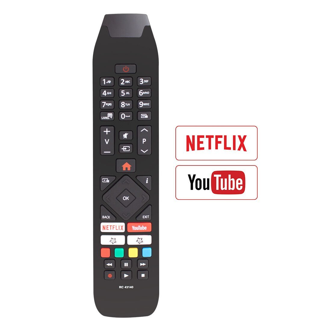 Vestel RC 43140 H0297A Netflix-Youtube Tuşlu Tv Kumandası