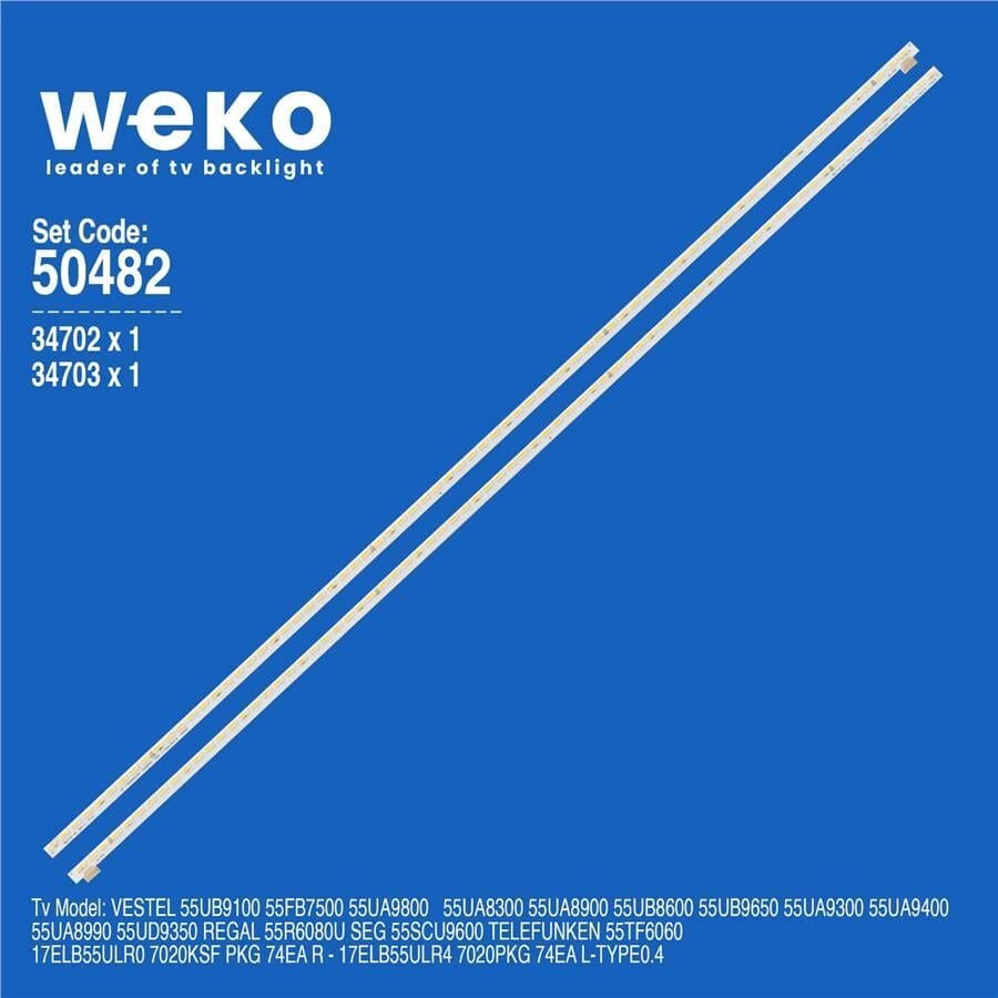 Wkset-5482 34702X1 34703X1 17Elb55ulr0/17Elb55ulr4 2 Adet Led Bar (74Led)