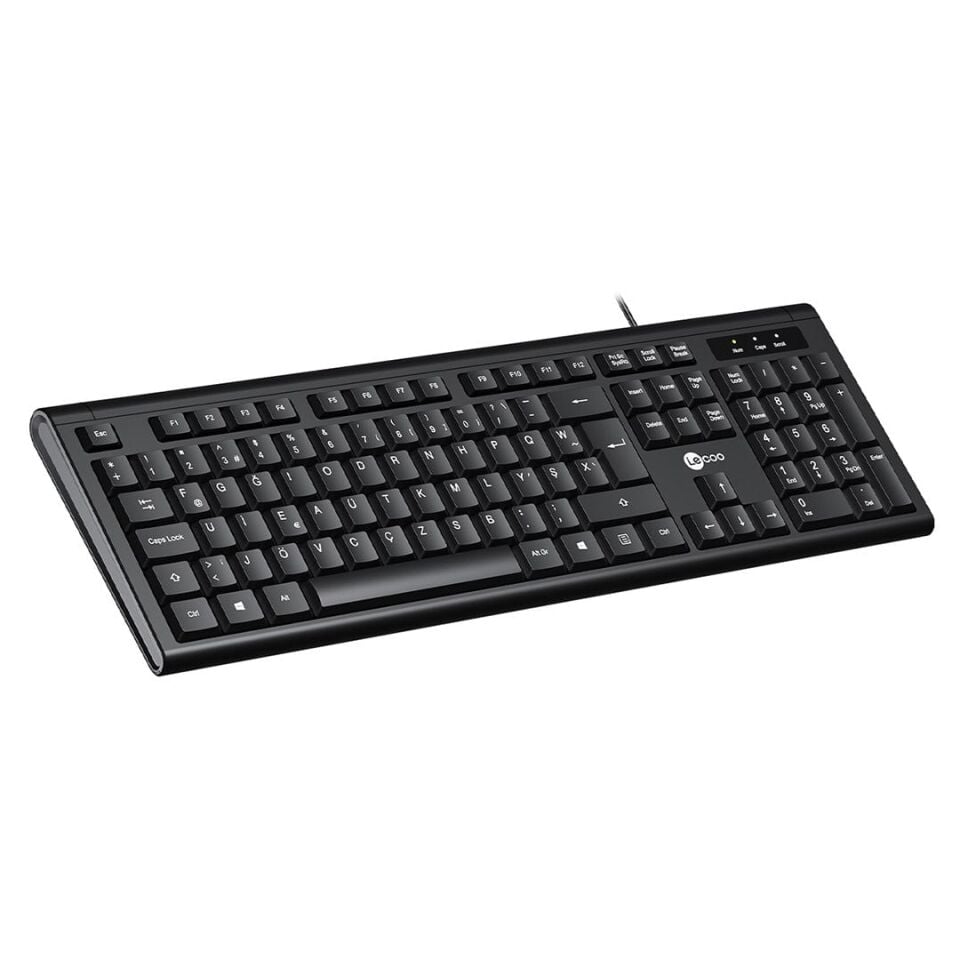 Lenovo Lecoo KB101 USB Kablolu Siyah Türkçe F Klavye