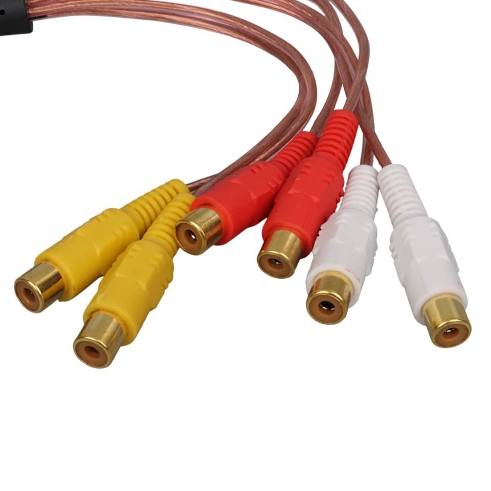 Powermaster 2 RCA Erkek - 6 RCA Dişi Ses Çoklayıcı Kablo
