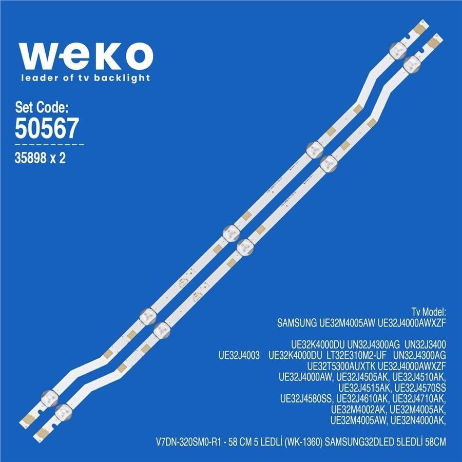 Wkset-5567 35898X2 V7dn-320Sm0-R1 2 Adet Led Bar (5Led)