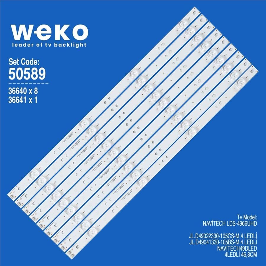 Wkset-5589 36640X8 36641X1 Jl.D49041330-105 9 Adet Led Bar