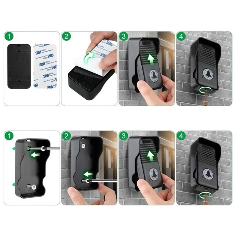 Hello D90 1000Mah Şarjlı Kapalı Devre Telsiz Kapı Zili Ve İnterkom