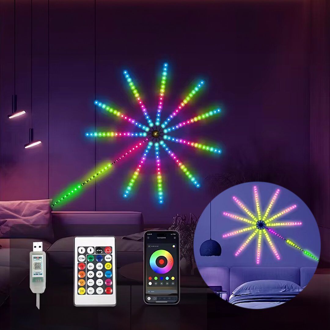 Sunup SN-22231 Bluetooth Sese Duyarlı Havai Fişek LED Seti