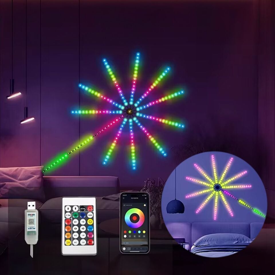 Sunup SN-22231 Bluetooth Sese Duyarlı Havai Fişek LED Seti