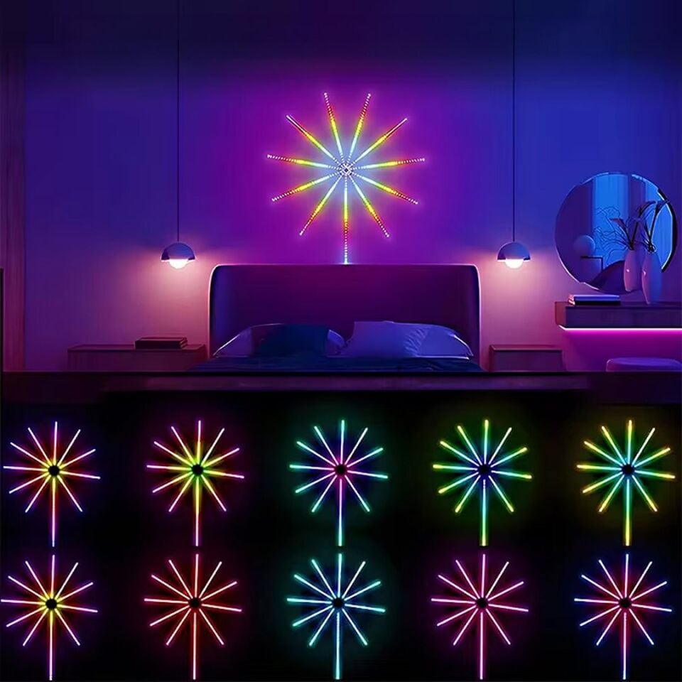 Sunup SN-22231 Bluetooth Sese Duyarlı Havai Fişek LED Seti
