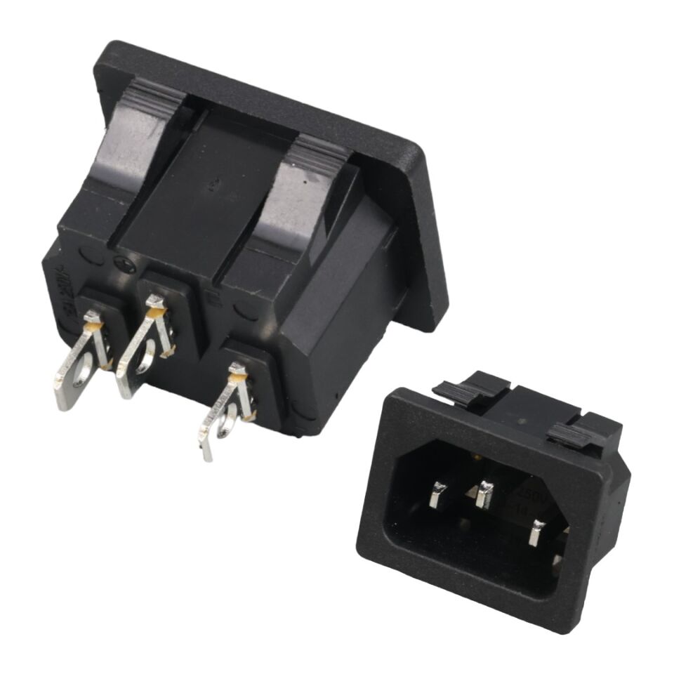 Powermaster IC-212B C14 Power Soket Erkek Kulaksız