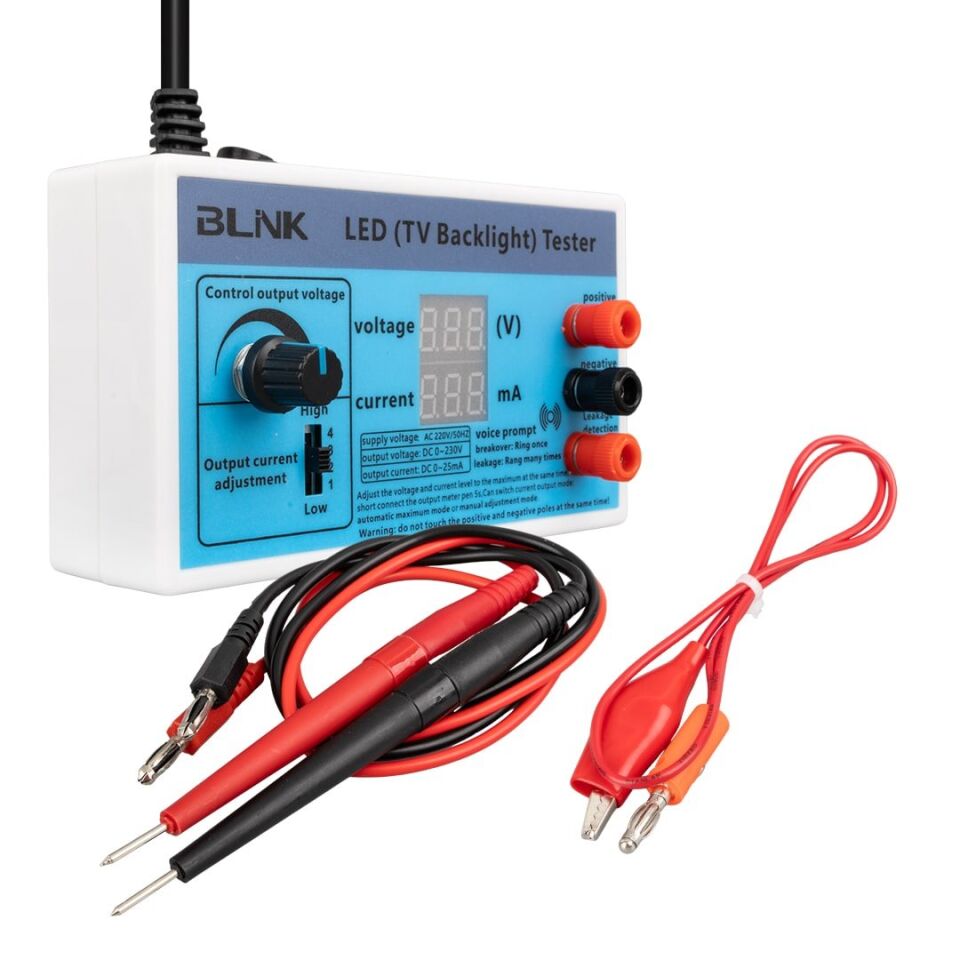 Blink Led Tv Backlight Voltaj-Amper Ölçer Sesli Test Cihazı