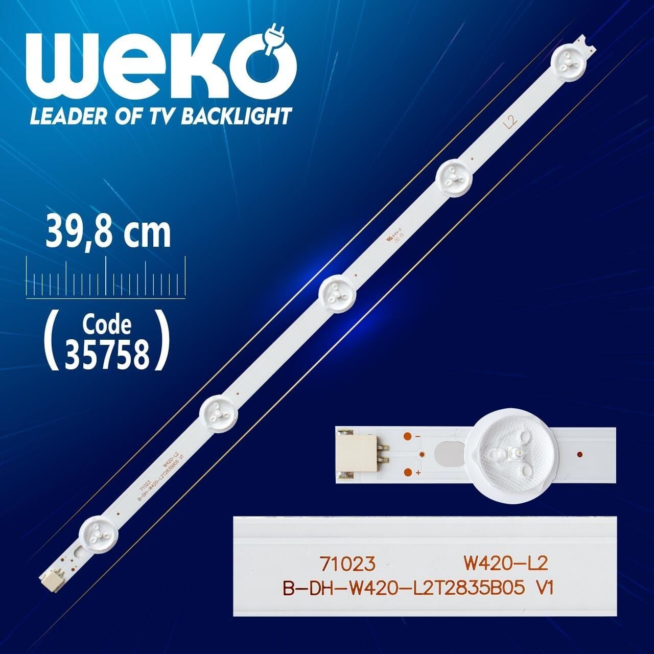 42'' ROW2.1 REV 0.6 1 L2-TYPE 6916L-1216A - 39.8 Cm 5 Ledli - (WK-1226) Tv Led Bar