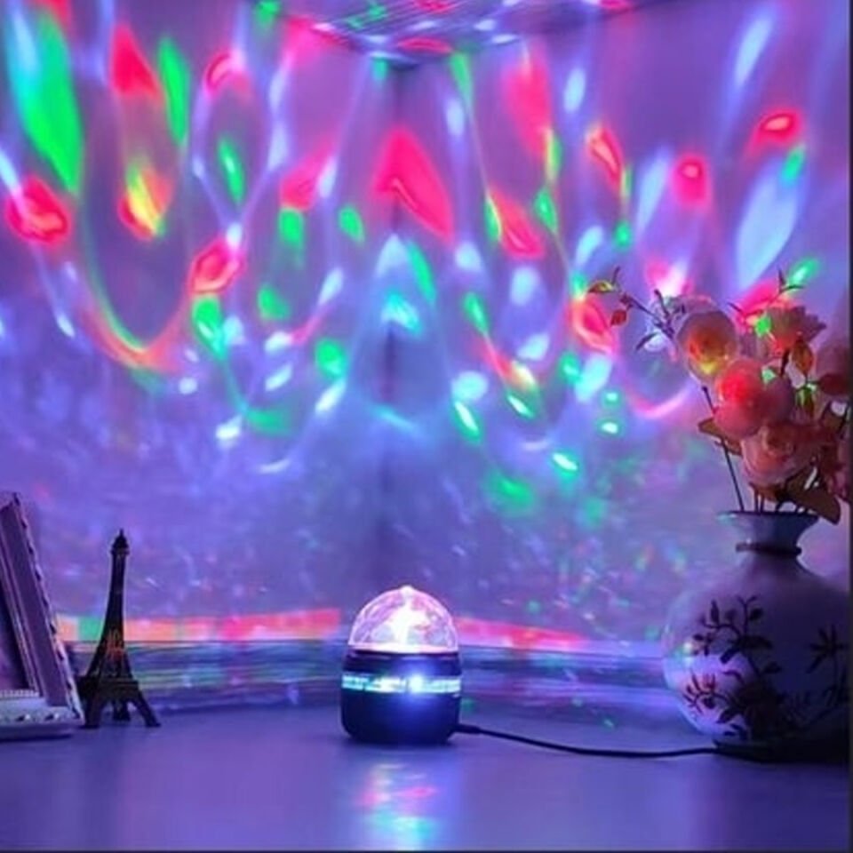 Ledx YQX-6888 Mini Usb'li Şarjlı Sihirli Rgb Led Disko Topu
