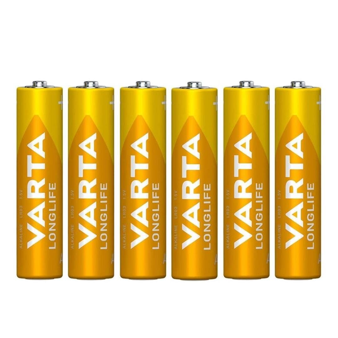 Varta Longlife 6'Lı Paket Alkalin AAA İnce Kalem Pil