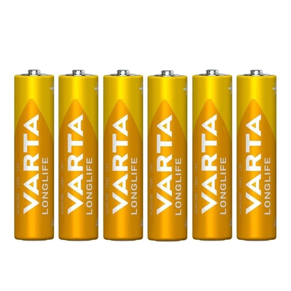 Varta Longlife 6'Lı Paket Alkalin AAA İnce Kalem Pil
