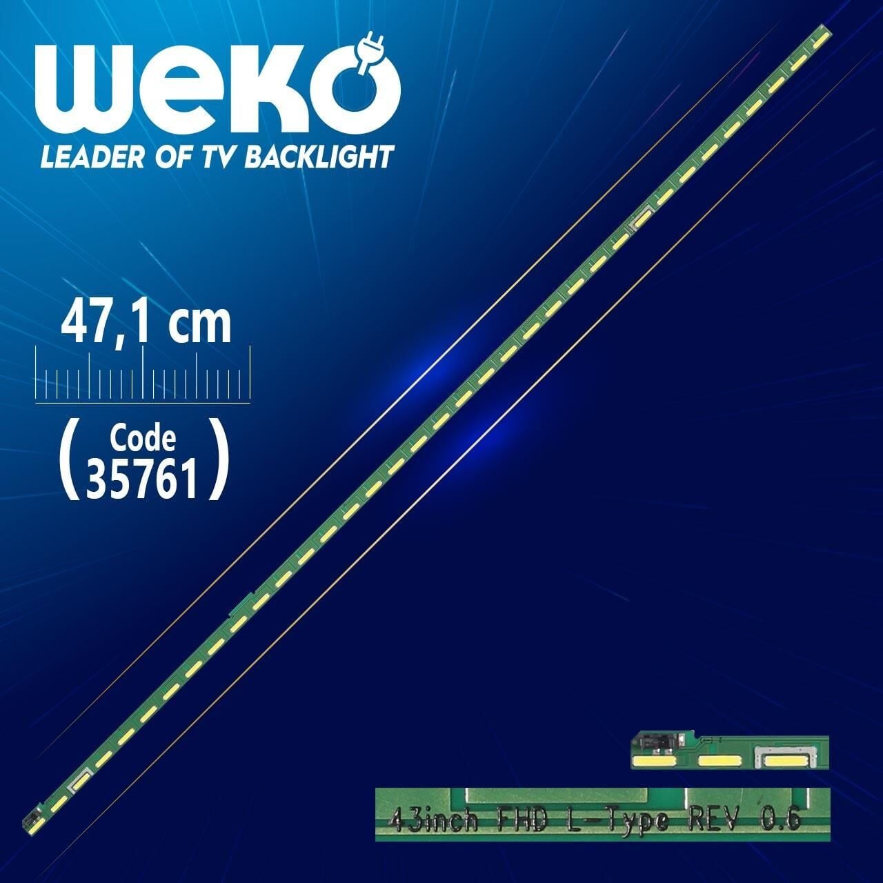 43INCH FHD L-TYPE REV 0.6 - 47.1 Cm 36 Ledli - WK-1229 Led Tv Bar