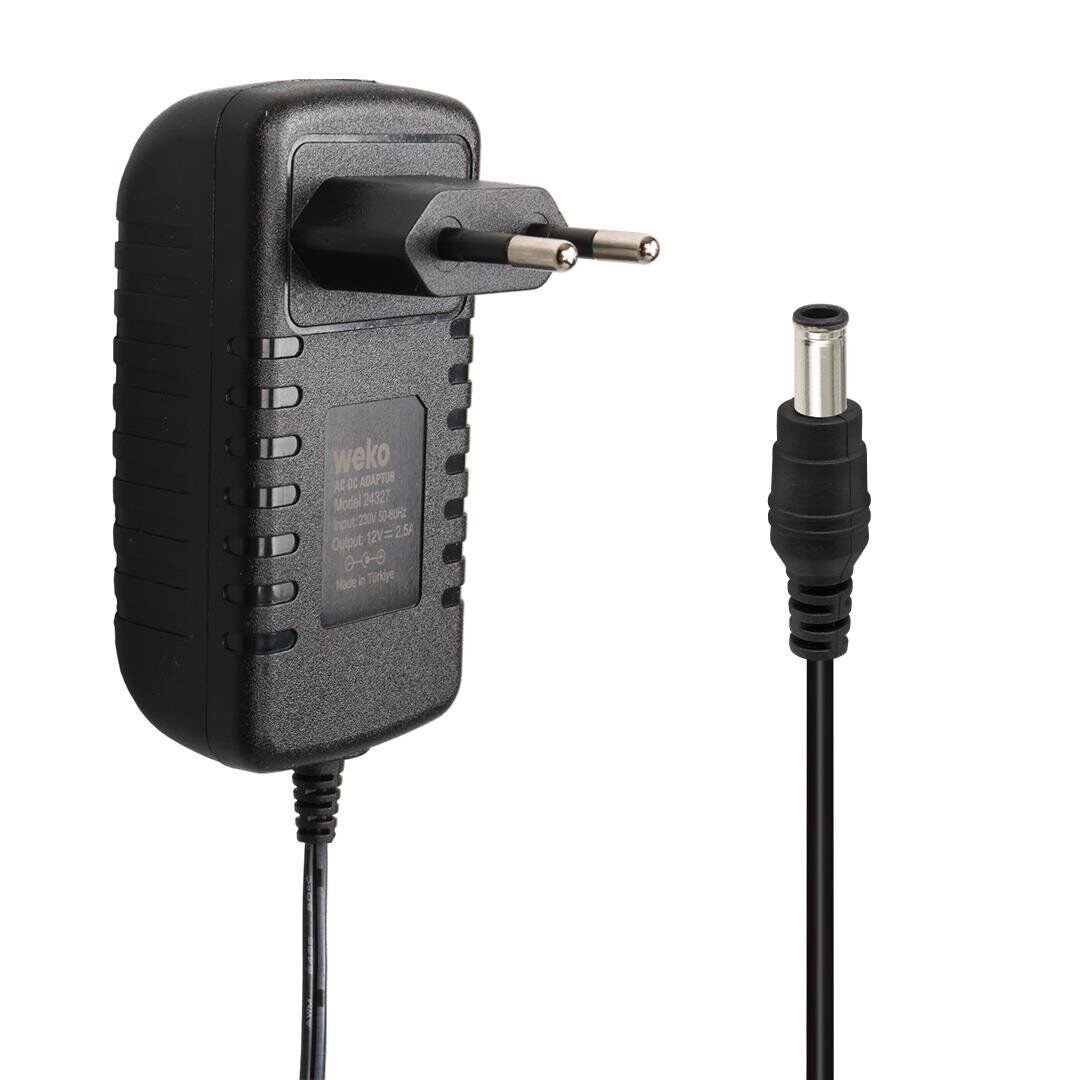 Weko 12 Volt 2.5 Amper 5.5*2.5 Uçlu Priz Tipi Adaptör