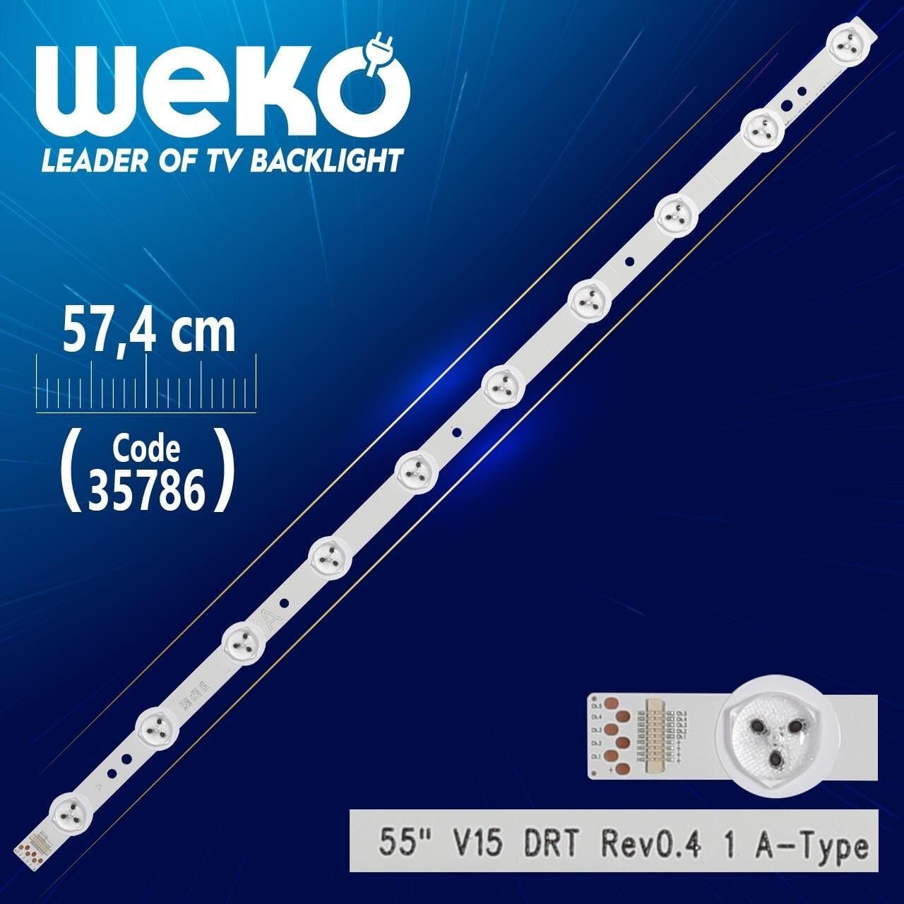 55'' V15 DRT REV0.4 1 A-TYPE - 57.4 Cm 10 Ledli - WK-1253 Led Tv Bar