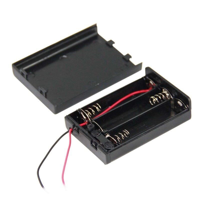 Powermaster IC-233E 3'lü AA Kapaklı Switch'li Pil Yuvası