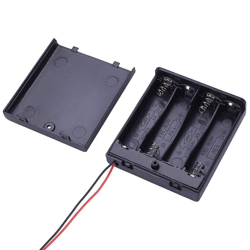Powermaster IC-233F 4'lü AA Kapaklı Switch'li Pil Yuvası