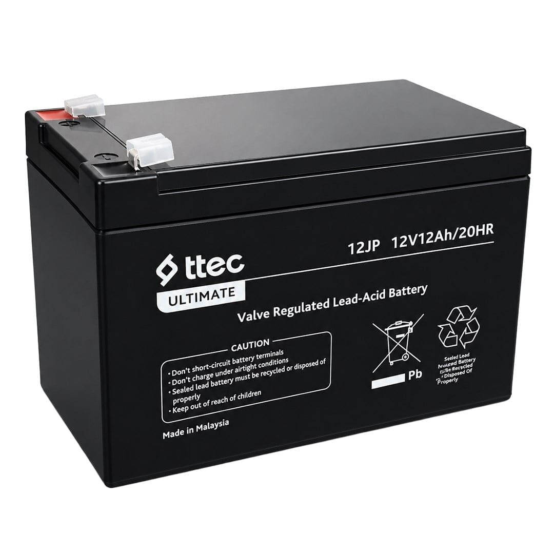 TTEC 12JP 12 VOLT 12 Amper Kuru Akü  (151 X 98 X 100 MM)