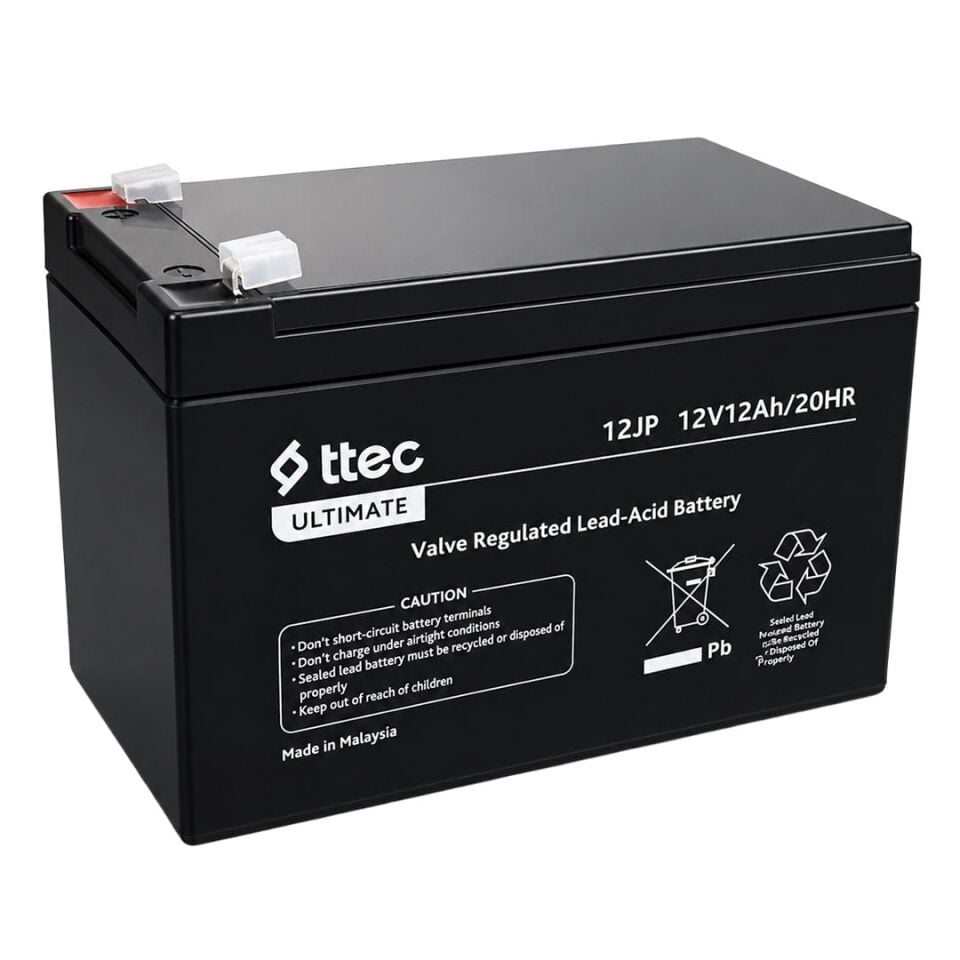 TTEC 12JP 12 VOLT 12 Amper Kuru Akü  (151 X 98 X 100 MM)
