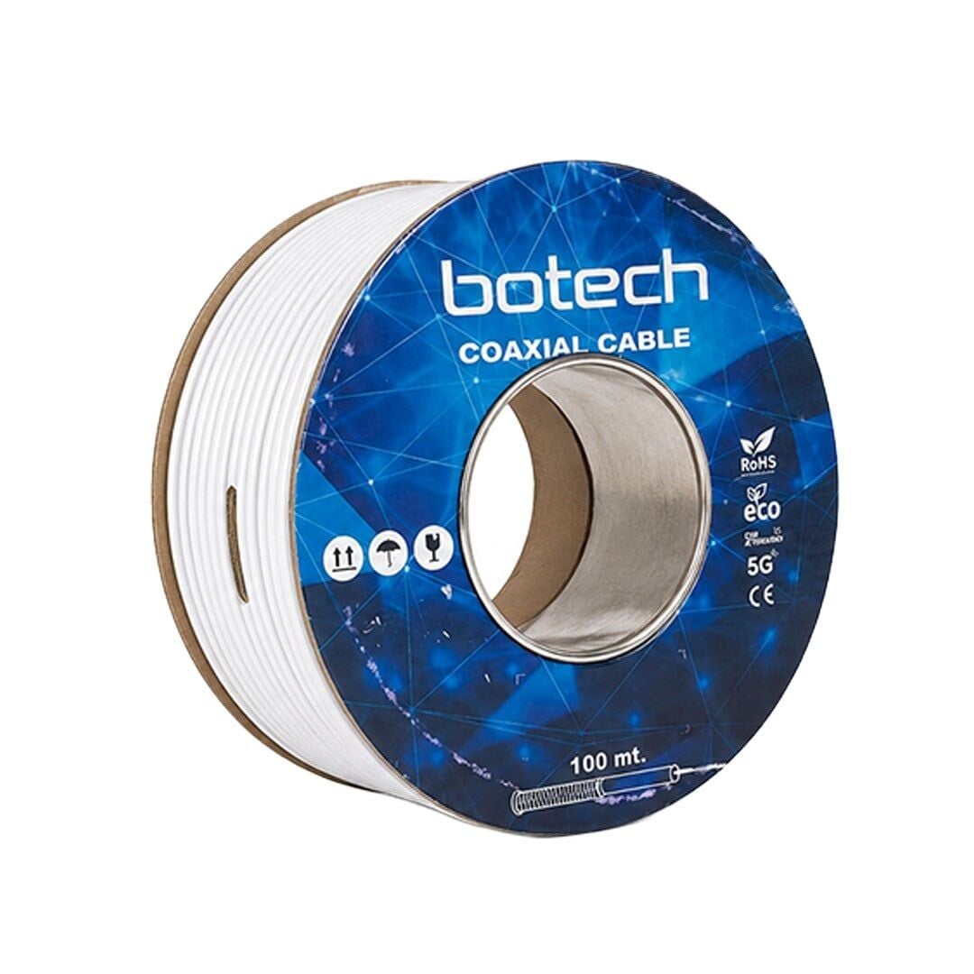 Botech RG6/U4 0.90 Mm 64X0.12 Tel CCS Makaralı Anten Kablosu