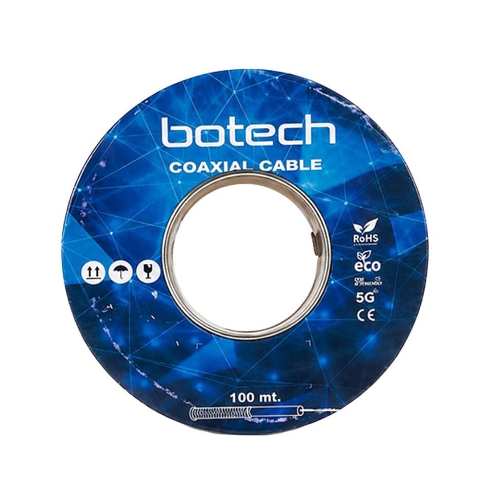 Botech RG6/U4 0.90 Mm 64X0.12 Tel CCS Makaralı Anten Kablosu