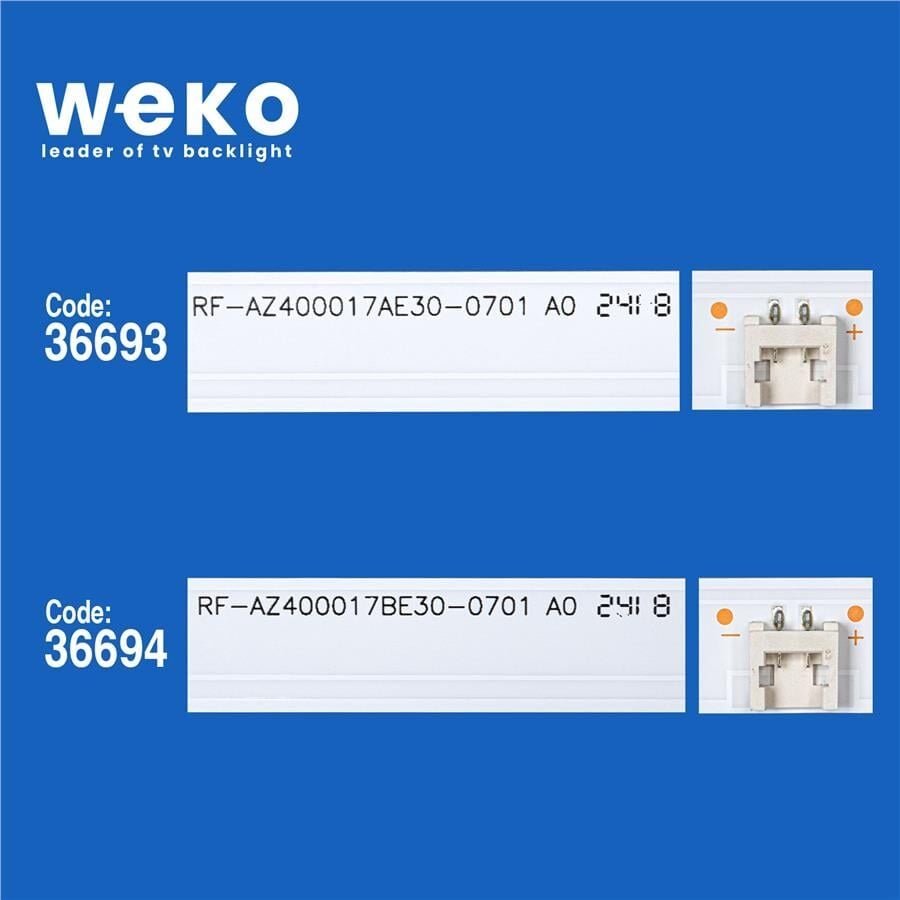 Wkset-5778 36693X1 36694X2 Rf-Az400017ae30-0601 0701 A0 3 Adet Led Bar