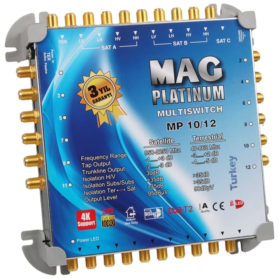 MAG Platinum MP 10/12 Multiswitch Merkezi Uydu Santrali